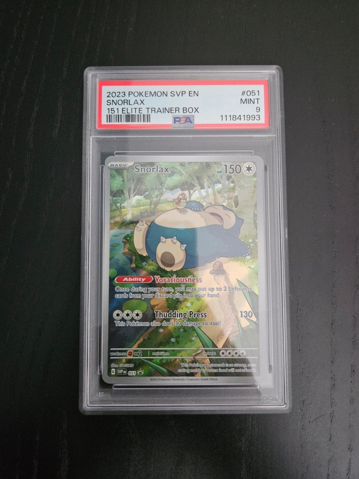 Snorlax 151 ETB Promo PSA 9 MINT, Ophalen of Verzenden, Zo goed als nieuw