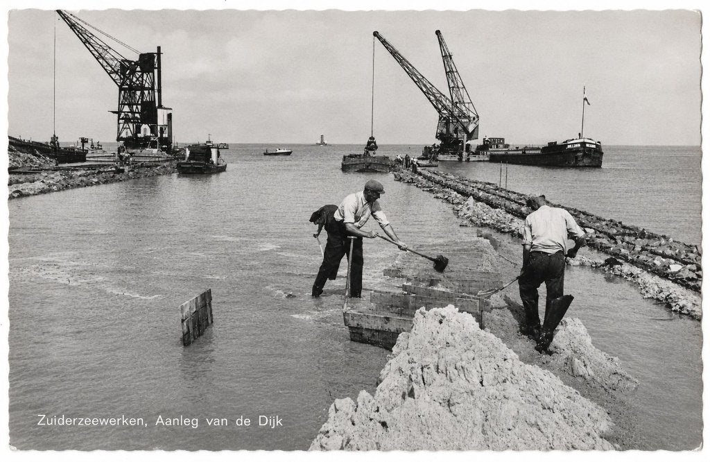 AK Zuiderzeewerken - Aanleg van de Dijk, Verzenden, 1940 tot 1960, Ongelopen, Ambachten of Beroep