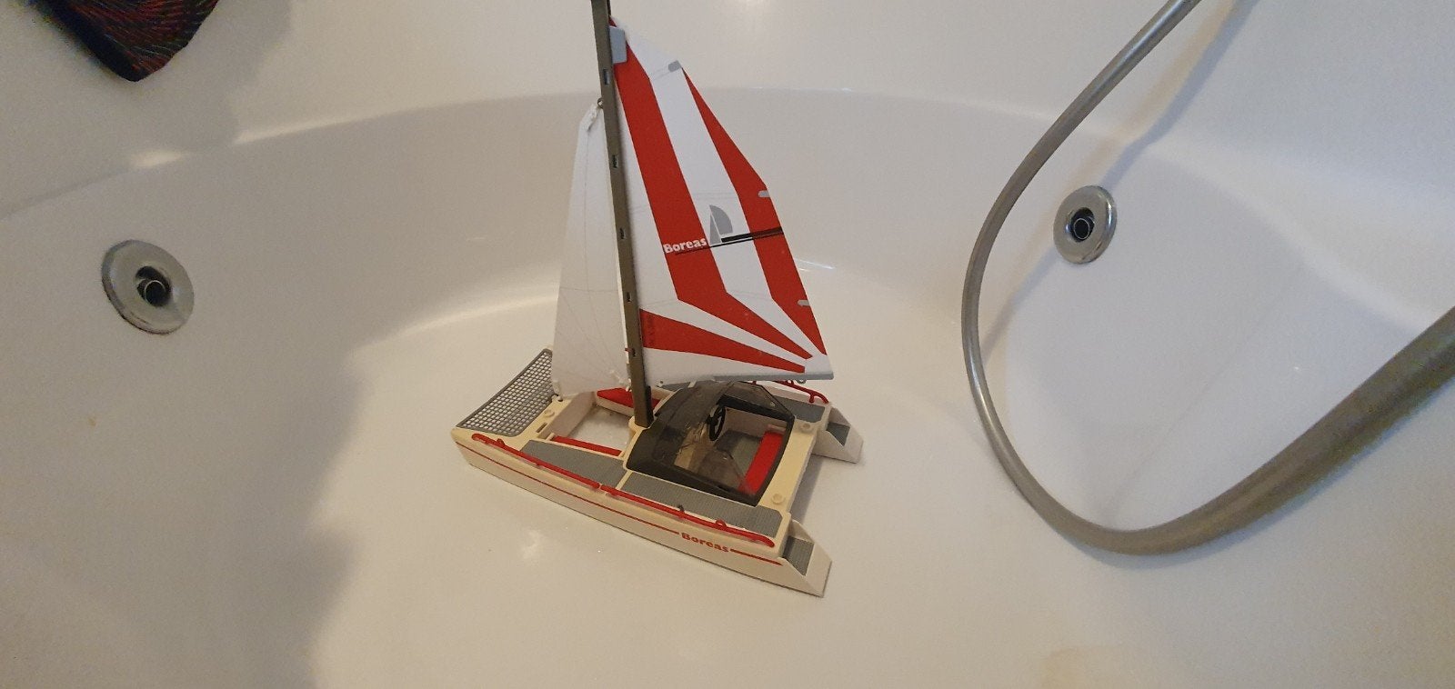 Speelgoed catamaran zeilboot, Ophalen of Verzenden, Gebruikt, Overige typen