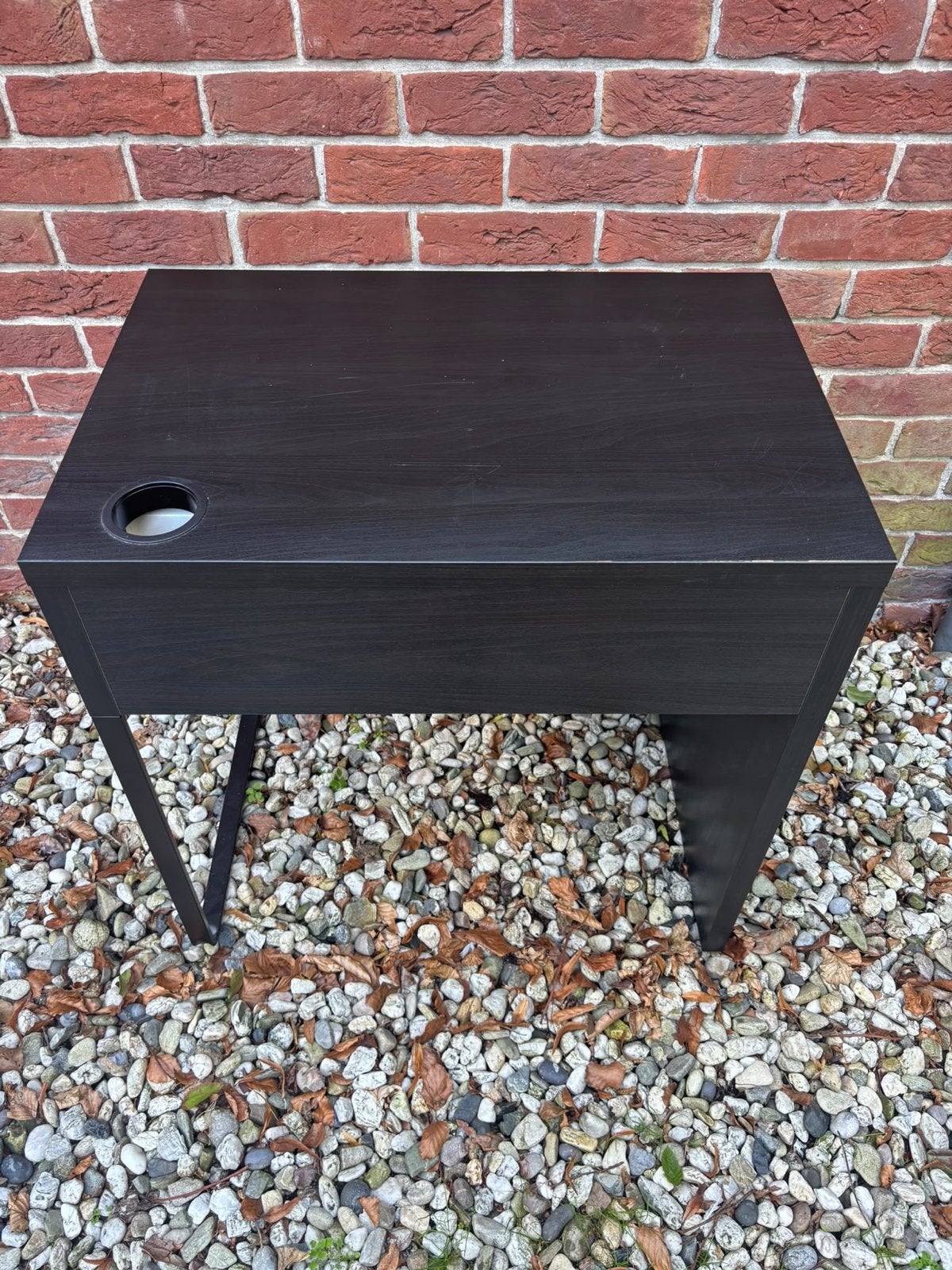 IKEA Micke Bureau Zwartbruin - Compact en Praktisch, Huis en Inrichting, Zwart, Met lades, Spaanplaat of MDF, Ophalen of Verzenden
