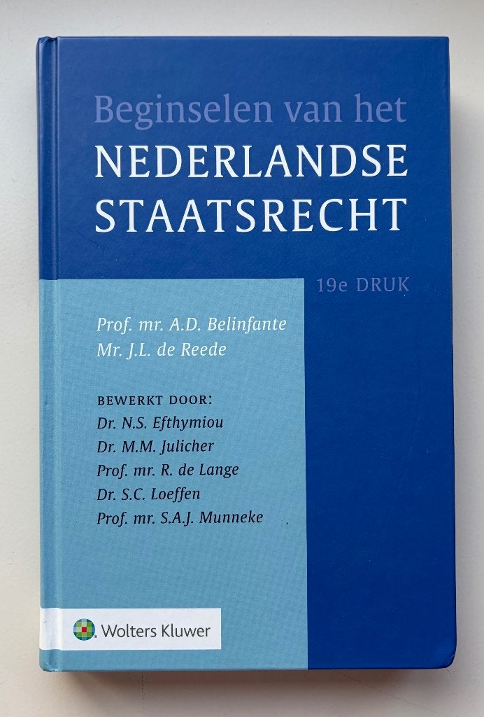 Beginselen van het Nederlandse Staatsrecht, Ophalen of Verzenden, Wolters Kluwer, Alpha, WO