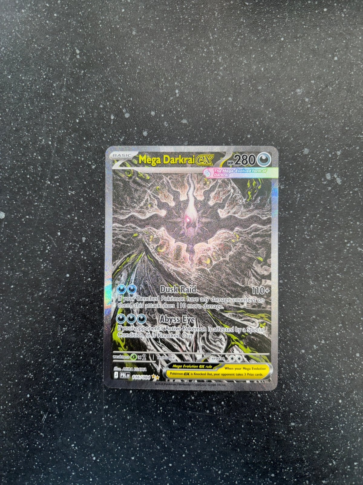 Mega Darkrai ex 116/084 Pokémon kaart - Fresh Pull, Hobby en Vrije tijd, Verzamelkaartspellen | Pokémon, Ophalen of Verzenden