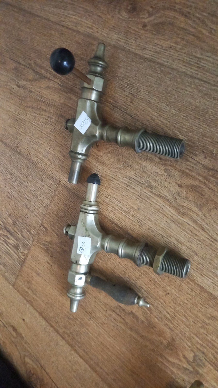 Antieke messing biertappen (2 stuks), Ophalen of Verzenden