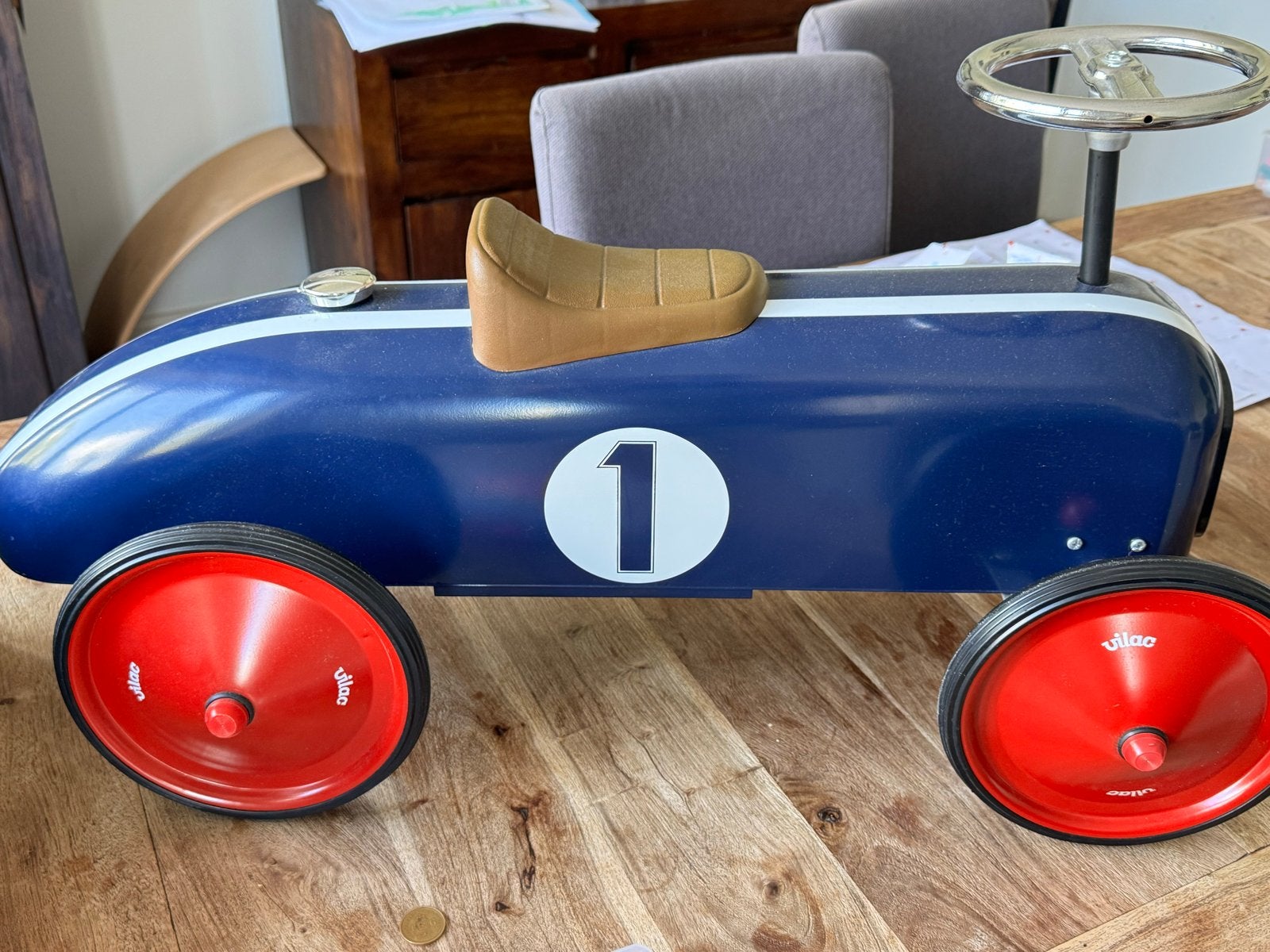 Vilac Loopauto Blauw - Zo goed als nieuw, Ophalen, Zo goed als nieuw, Loopvoertuig