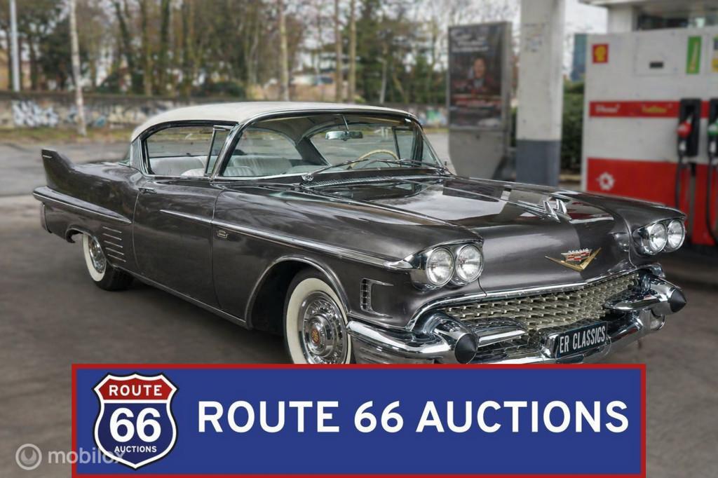 Cadillac Series 62 Coupe de Ville | 1958 | Route 66 Auctions, Auto's, Cadillac, Overige carrosserieën, Zwart, Bedrijf