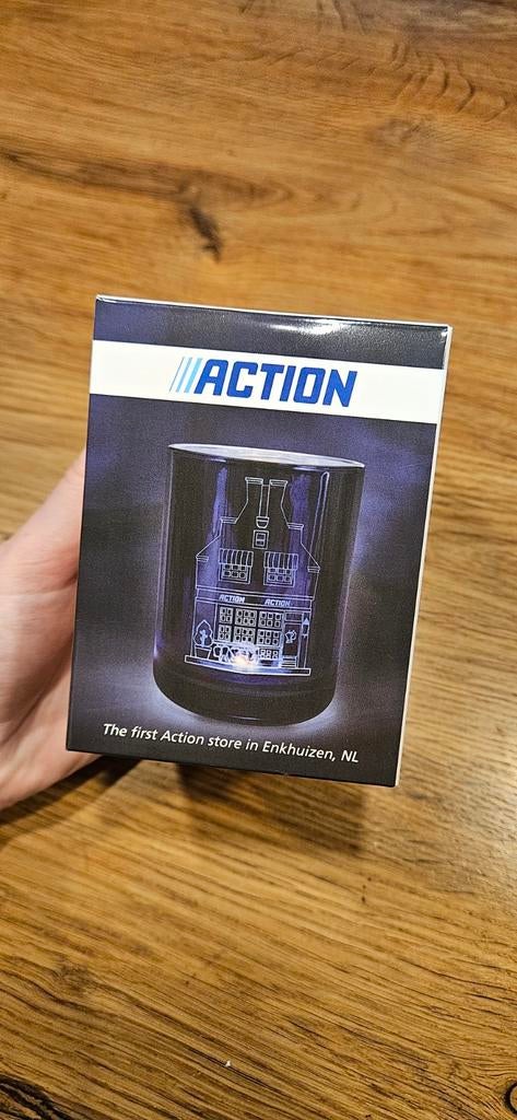 Nieuwe Action kaarsenhouder in doos, Huis en Inrichting, Woonaccessoires | Kandelaars en Kaarsen, Overige materialen, Zwart, Nieuw