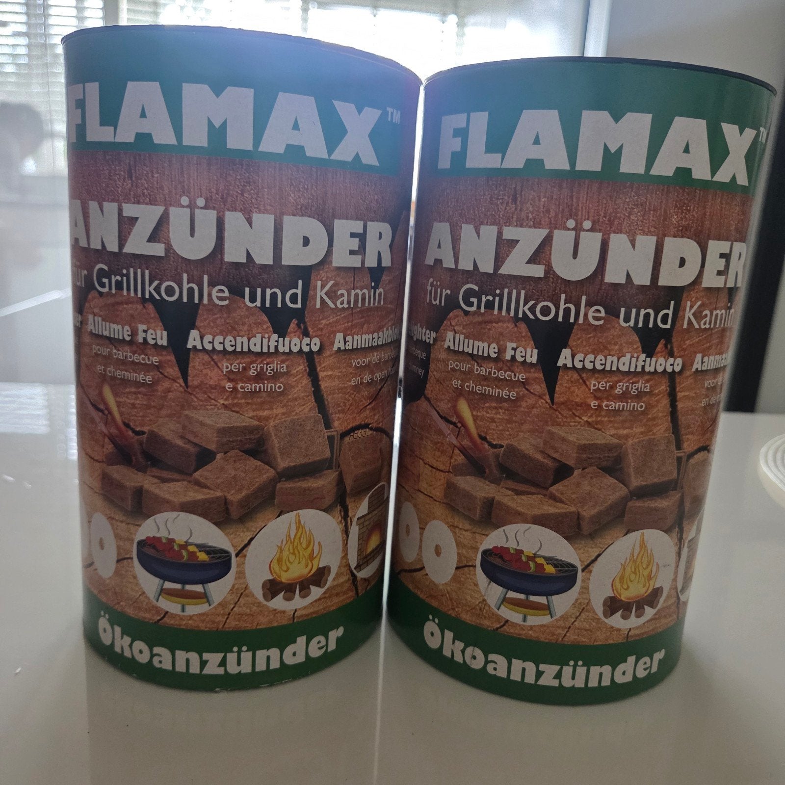 FLAMAX Ökoanzünder voor Grillkohle en Kamin (2 stuks), Ophalen, Nieuw