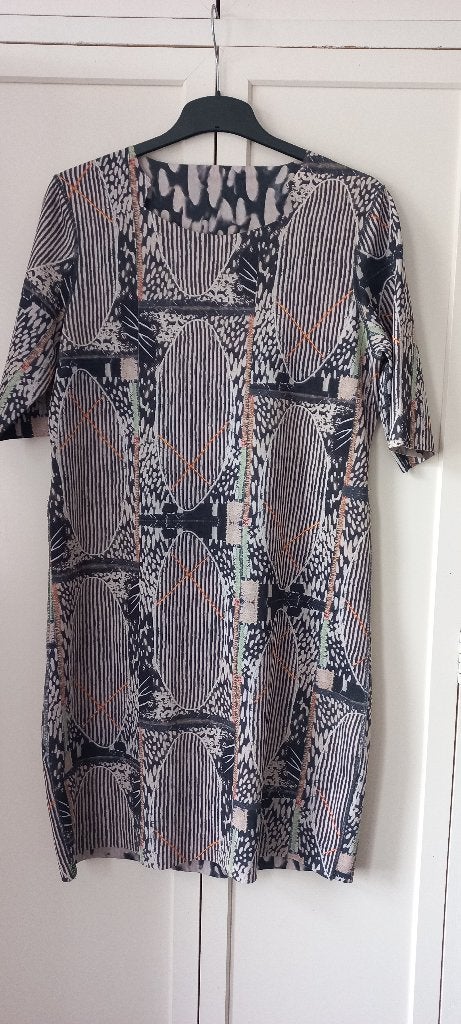 Lizzy & Coco jurk reversible maat XL (42-44) zgan, Meerkleurig, Maat 42/44 (L), Ophalen of Verzenden, Knielengte