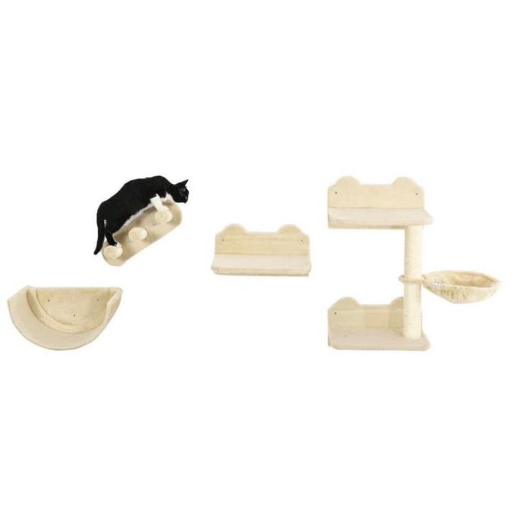 Klimmuur-Set voor Katten, 4-Delig, Drielaags Platform NIEUW, Nieuw, Ophalen of Verzenden, A, A