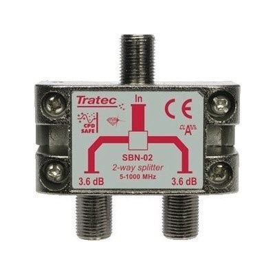 Tratec Technetix Verdeler 2-voudig coax SBN-02, Ophalen of Verzenden, Nieuw, Minder dan 2 meter, Coaxiale kabel