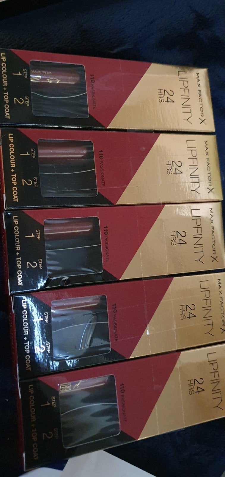 7 stuks Maxfactor lipfinity zonder topcoat nr 110, Verzenden, Nieuw, Overige kleuren, Lippen