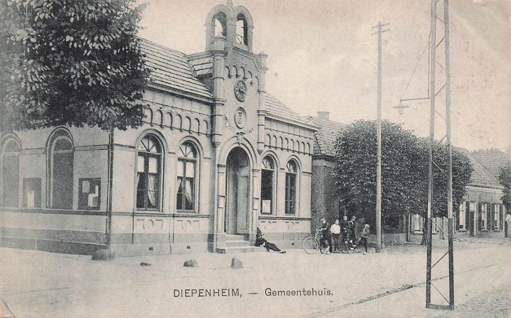703-328-045 Diepenheim Gemeentehuis, Verzenden, Voor 1920, Overijssel
