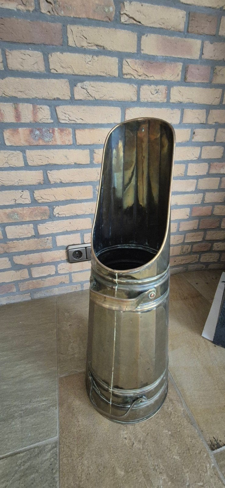 Antieke Koperen Kolenkit - Decoratief en Functioneel, Ophalen, Koper