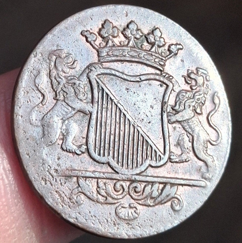bodemvondst - duit - 1739 - Utrecht - top munt ! - RRR !, Ophalen of Verzenden, Vóór koninkrijk, Overige waardes, Losse munt