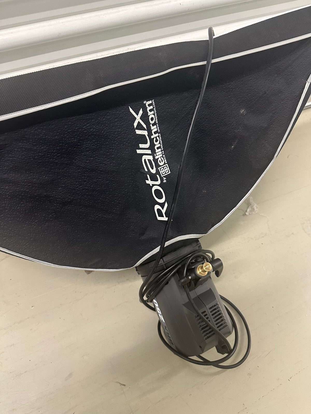 Elinchrom BRX 250 flitskop met Rotalux softbox, Overige merken, Belichting, Ophalen, Gebruikt