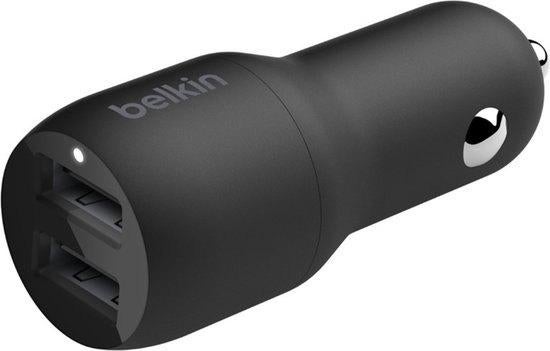 Belkin Dual USB-A 12W X2 Zwart (Lader) *Nieuw*, Nieuw, Ophalen of Verzenden, Minder dan 2 meter, Belkin