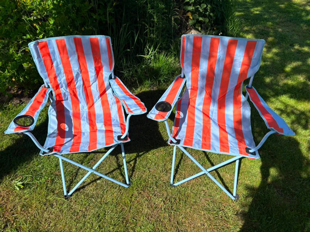Leuke HEMA strandstoelen - Opvouwbaar en compact, Ophalen, Zo goed als nieuw
