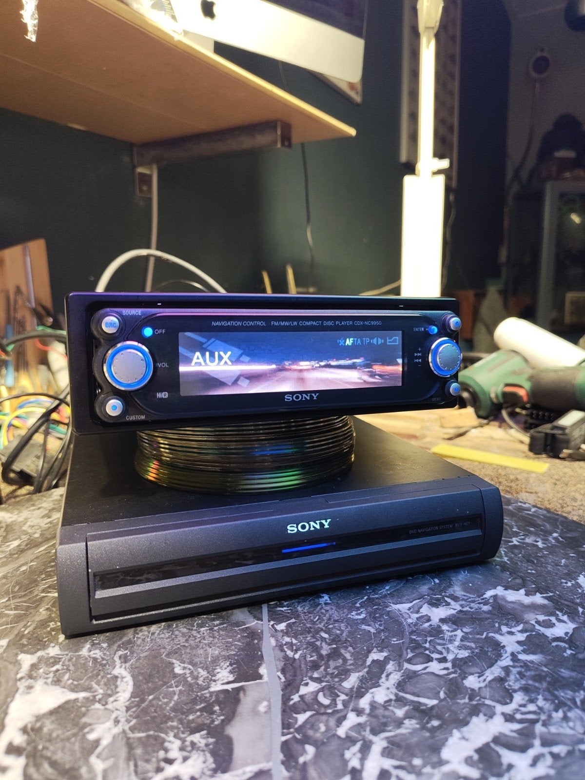 **Sony**CDX-NC9950**crazy-anim-cristal-glass**high*end*tft*, Ophalen of Verzenden