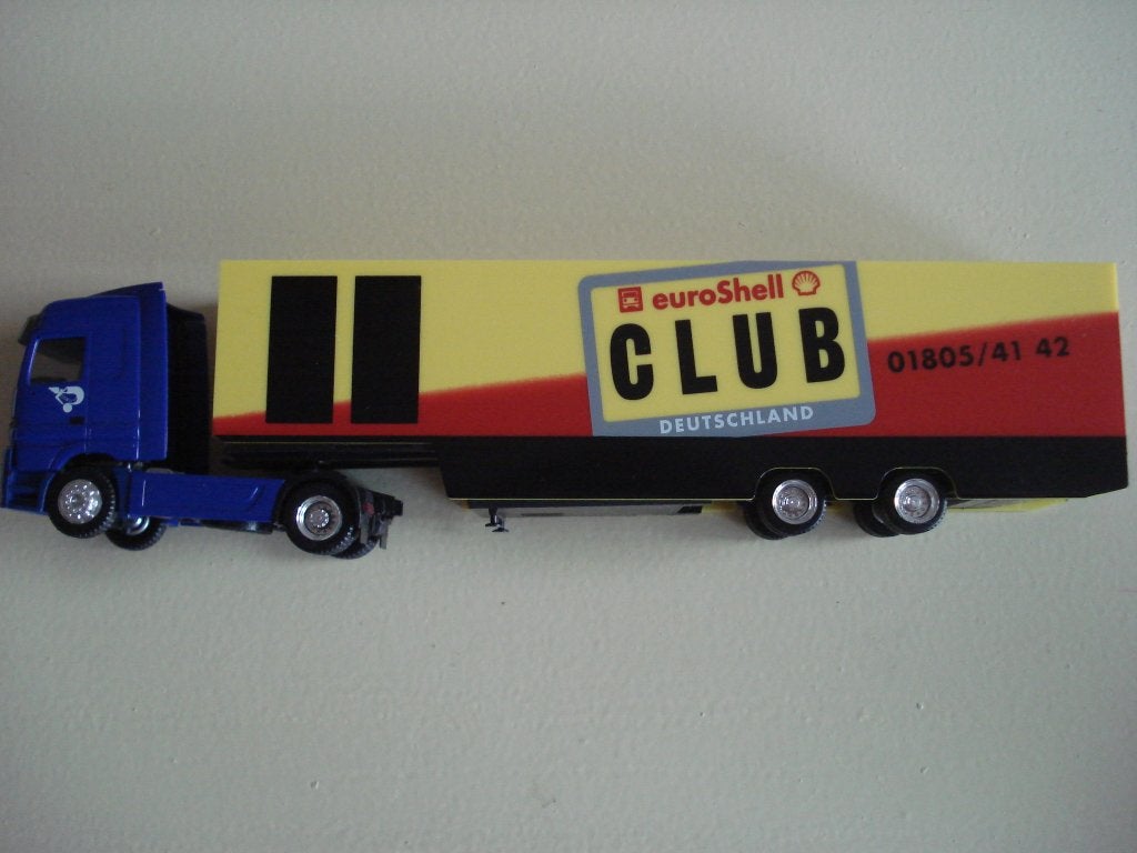 Mercedes trekker met oplegger Shell club (Herpa) sloop, Verzenden, Gebruikt, Bus of Vrachtwagen, Herpa