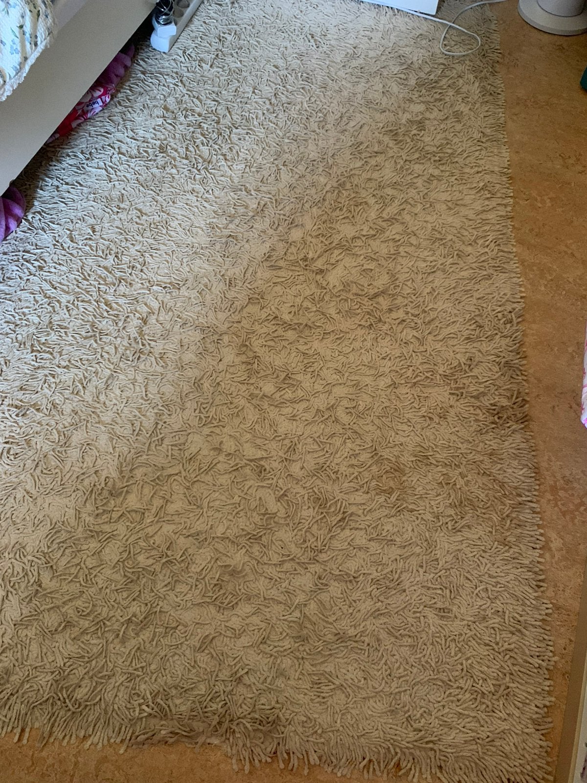 Zacht Shaggy vloerkleed beige – 170  230 cm, Ophalen, Gebruikt, Beige, 150 tot 200 cm