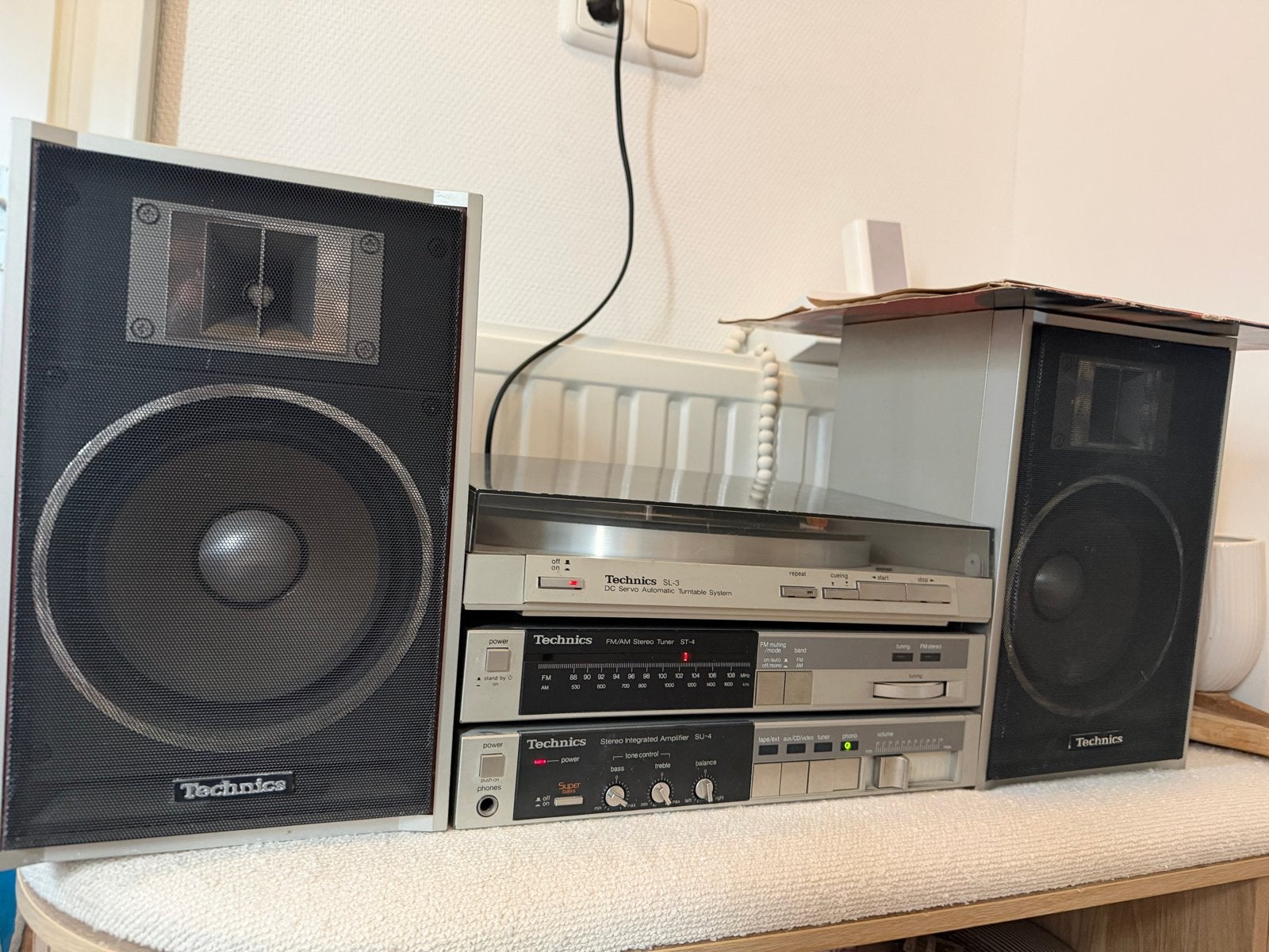 Technics SL-3 Platenspeler, ST-4 Tuner, SU-4 Versterker Set, Gebruikt, Tuner of Radio, Losse componenten, Ophalen