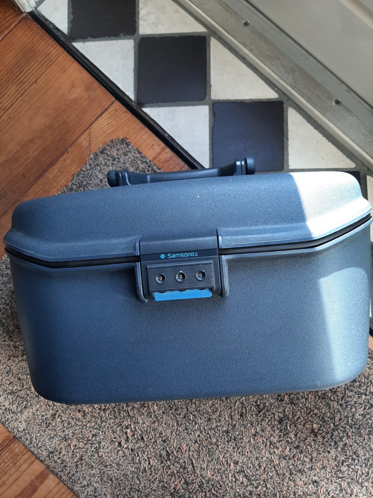 Samsonite Hardcase Beautycase - Donkerblauw met cijferslot, Gebruikt, Blauw, Ophalen of Verzenden, Met slot