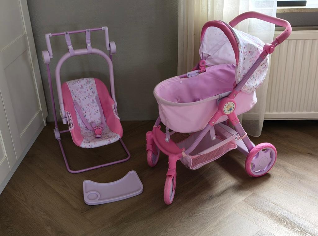 Baby Born 7-in-1 Kinderwagen Wipstoel Kinderstoel, Kinderen en Baby's, Speelgoed | Poppen, Ophalen, Gebruikt, Babypop
