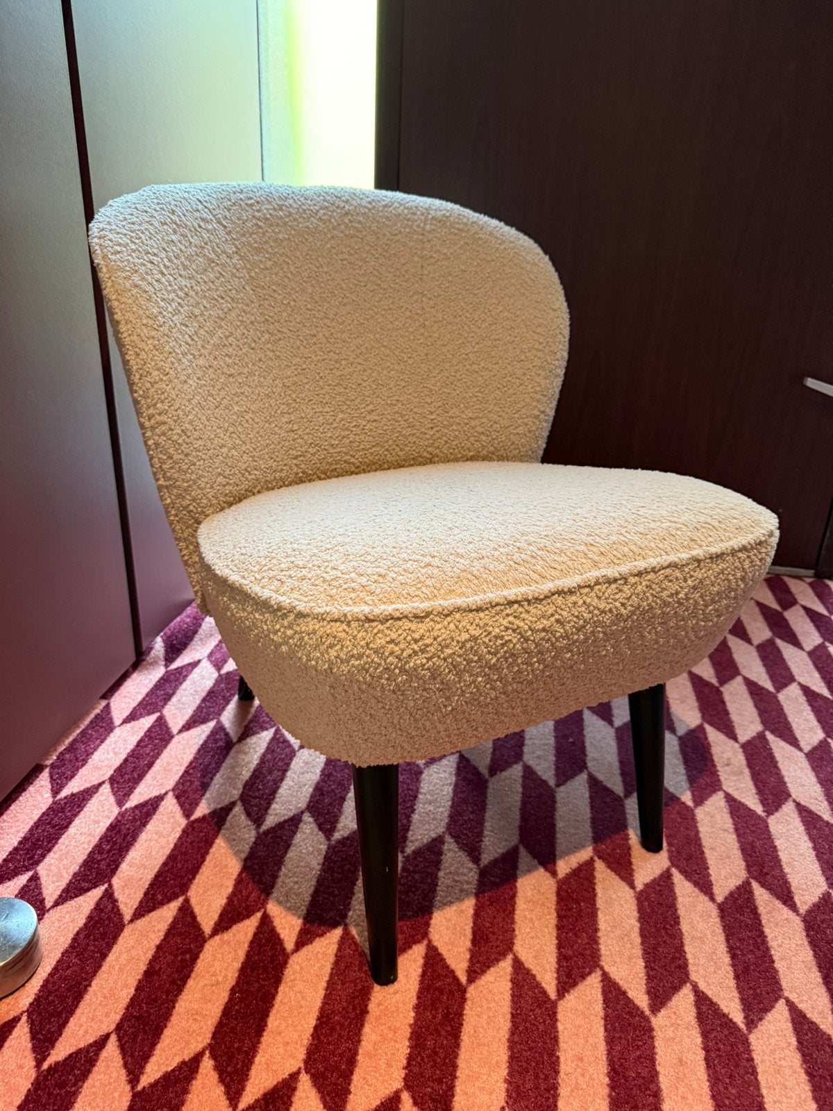 Woood fauteuil Sara wit teddy - nieuw, Ophalen, Nieuw, 75 tot 100 cm, Stof