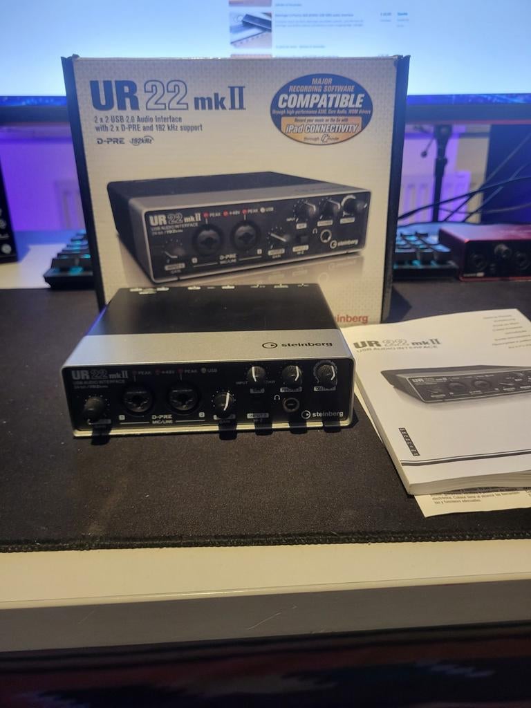 Steinberg UR22 mkII Audio Interface - Zeer weinig gebruikt, Ophalen of Verzenden, Zo goed als nieuw