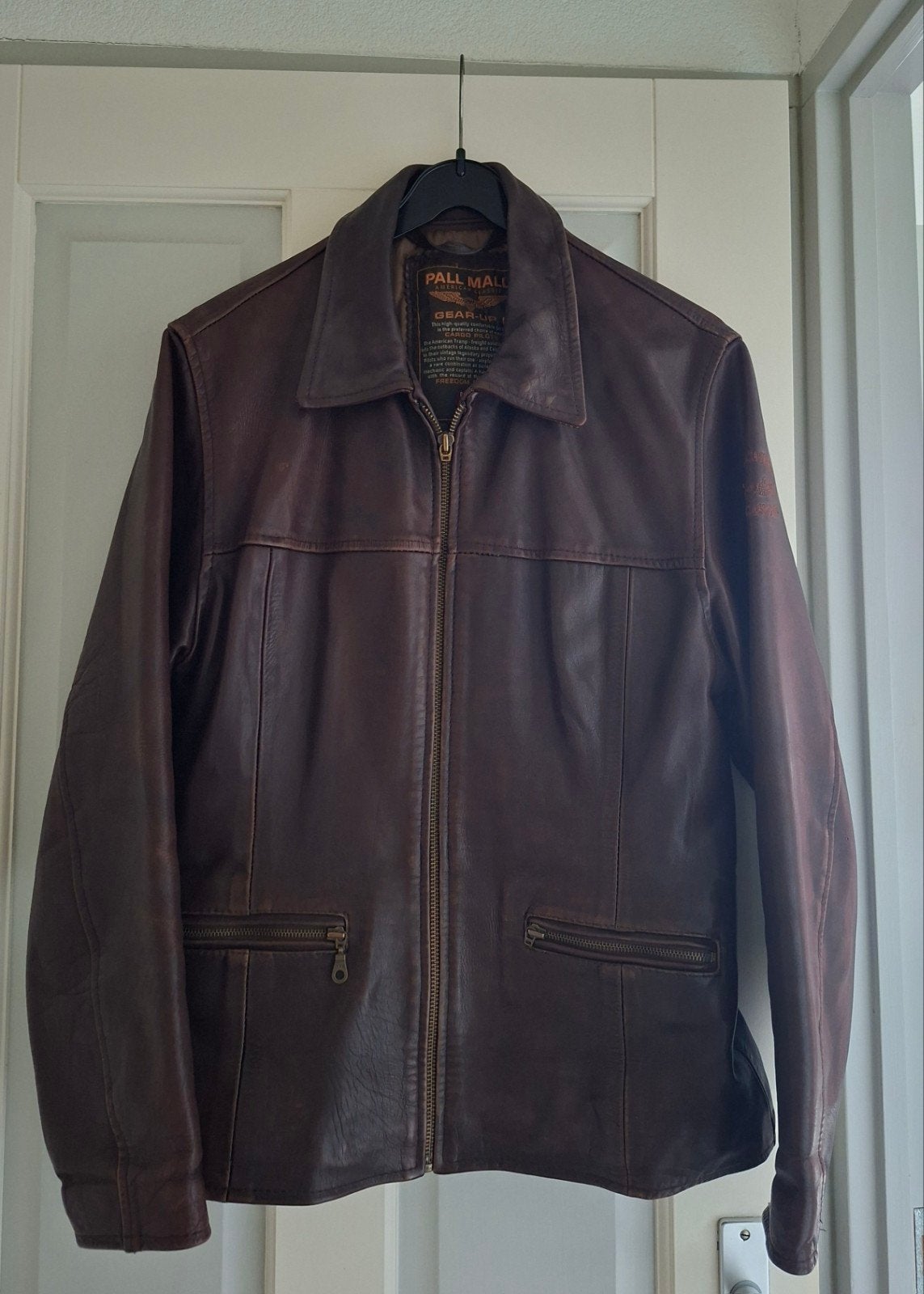 Pall Mall bruin leren dames jas maat XL, Ophalen of Verzenden, Gedragen, Maat 46/48 (XL) of groter, Bruin