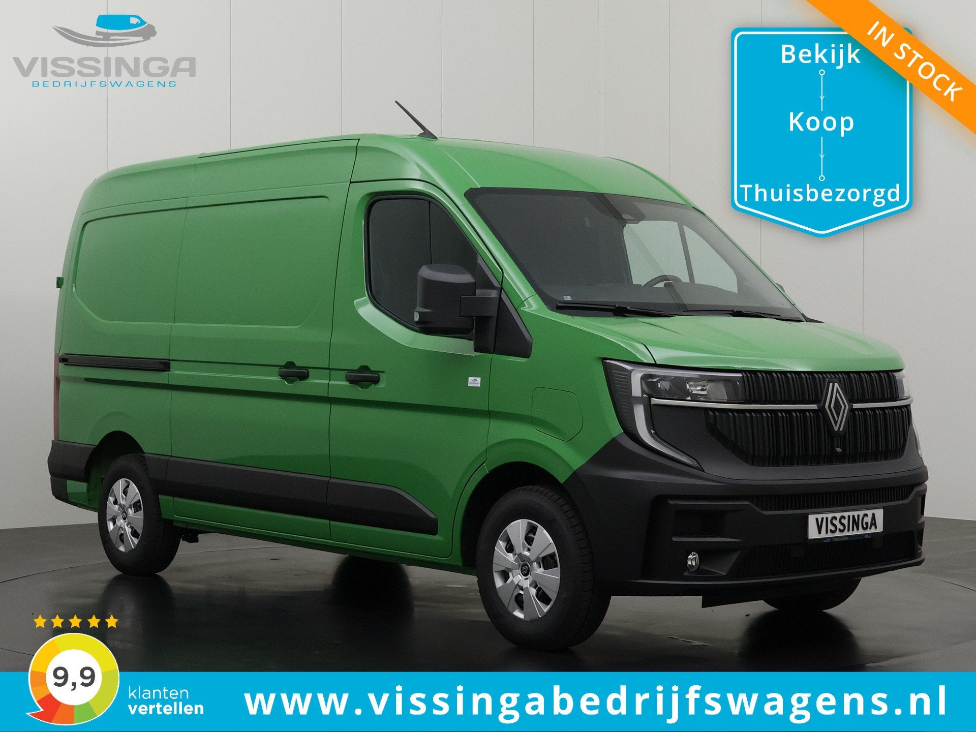 Renault Master E-Tech T35 L2H2 87 kWh hovenier uitvoering, Auto's, Dealer onderhouden, 143 pk, Met garantie (alle), Renault