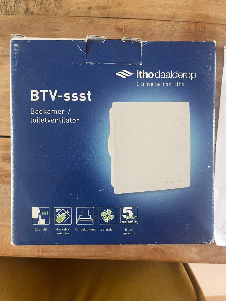 Badkamer ventilator Itho BTV ssst, Ophalen of Verzenden, Zo goed als nieuw, Plafondventilator