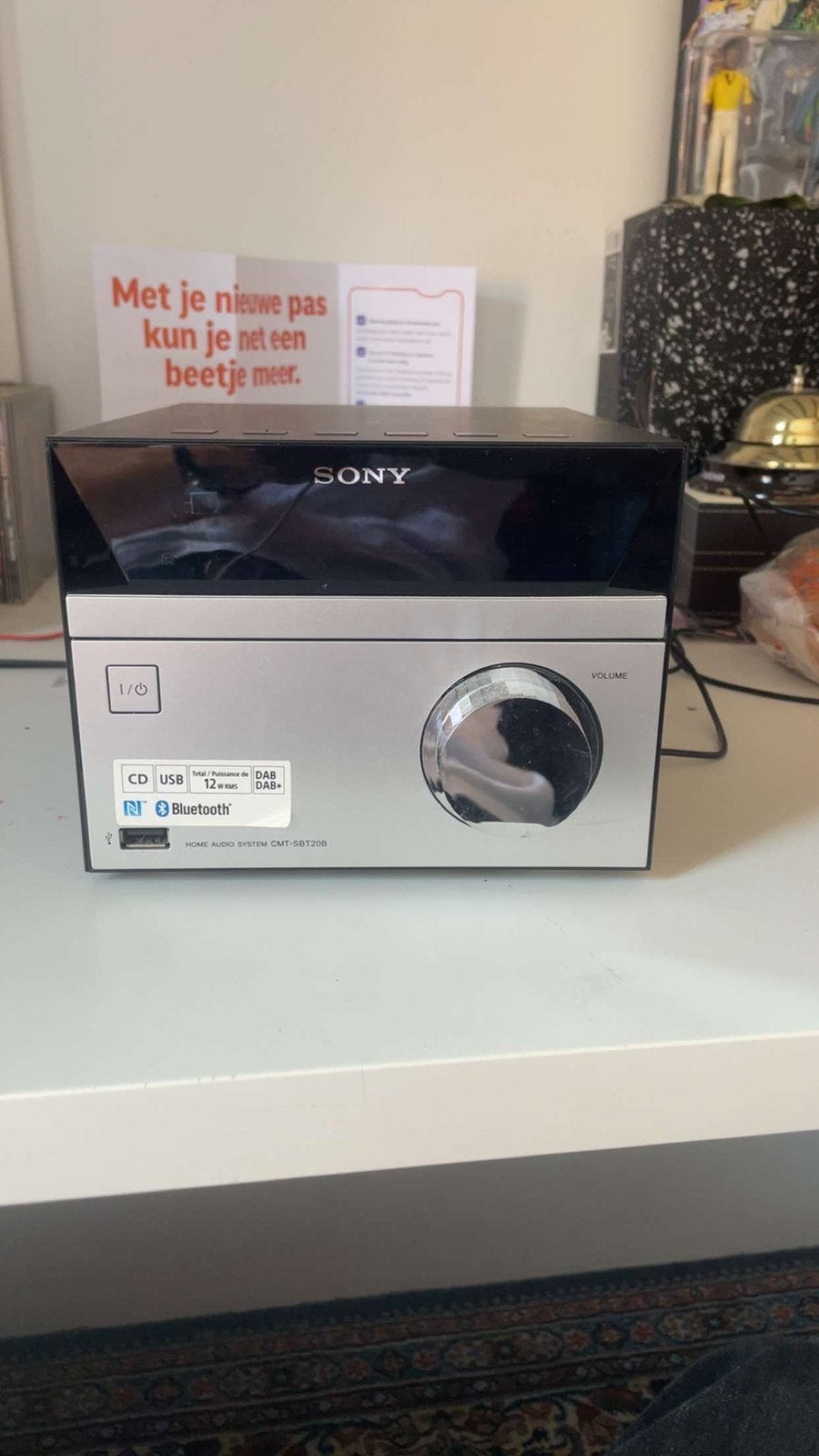 Sony CMT-SBT20B speakers, Ophalen, Zo goed als nieuw, Radio, Met cd-speler