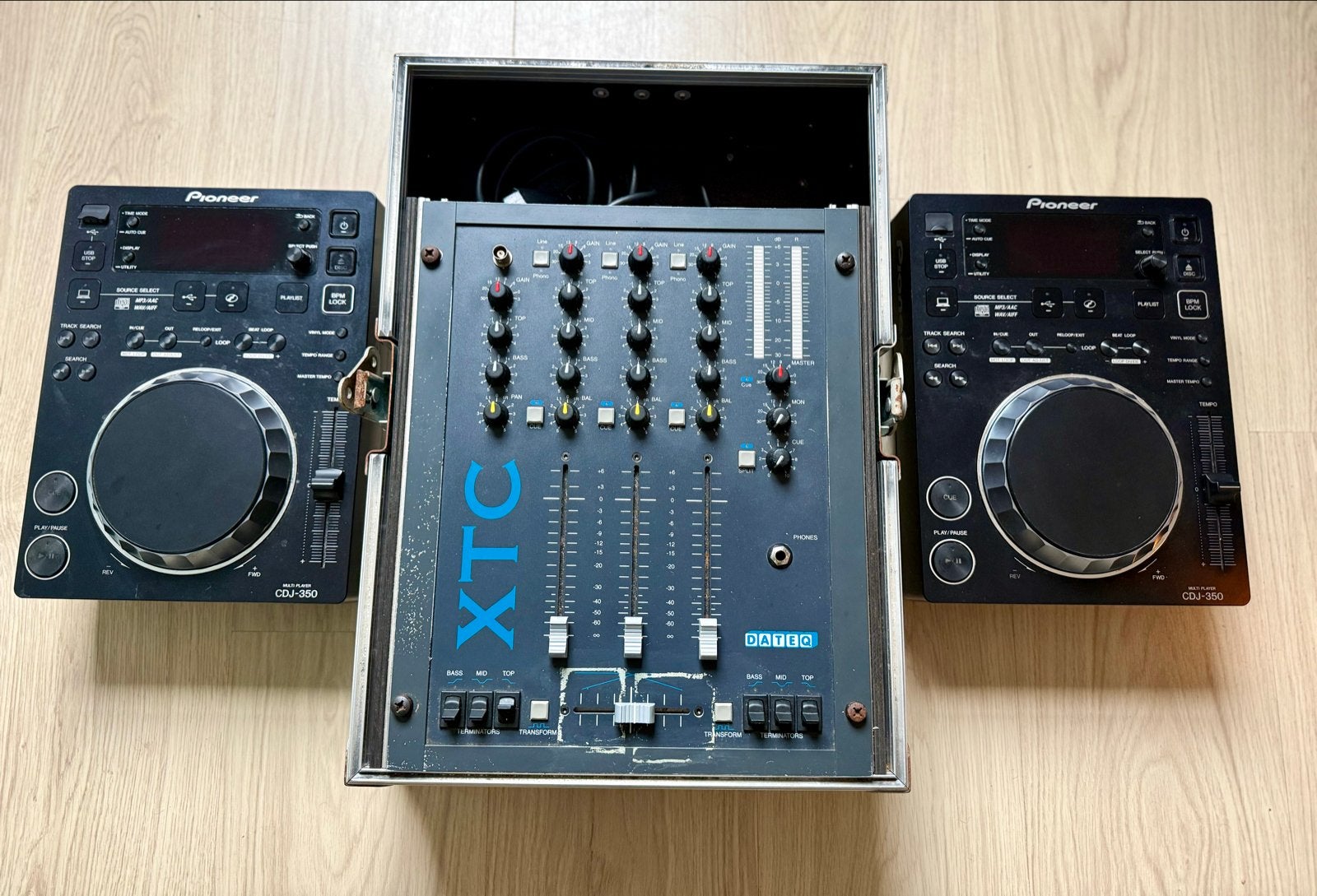 Pioneer CDJ-350 DJ-set met Dateq XTC (Dateq in flightcase, Ophalen, Gebruikt, Dj-set, Pioneer