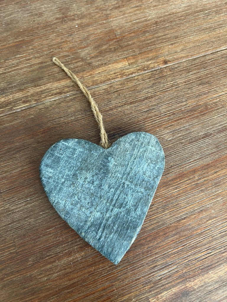 Hanger hartje grijs hout, Wandhanger, Hout, Ophalen of Verzenden, Zo goed als nieuw