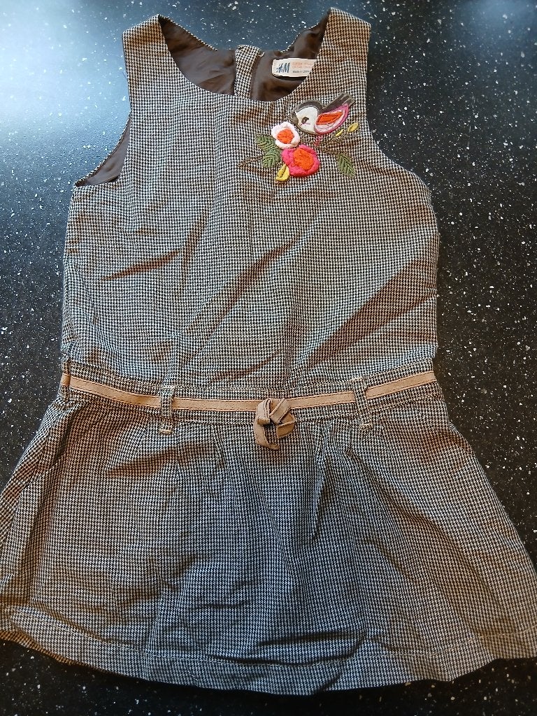 Vintage look jurkje maat 98/104, Kinderen en Baby's, Kinderkleding | Maat 98, Gebruikt, Meisje, H&M, Ophalen of Verzenden