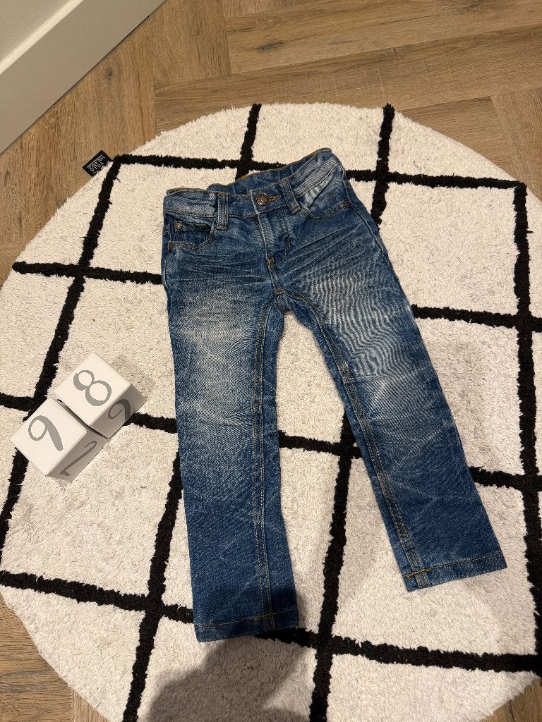 Heel goed blauw DopoDopo spijkerbroek jeans jongens 98 stoer, Broek, Jongen of Meisje, Ophalen of Verzenden, Zo goed als nieuw