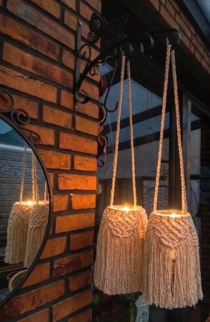 Boho kandelaar hangers, Overige materialen, Overige kleuren, Ophalen of Verzenden, Zo goed als nieuw