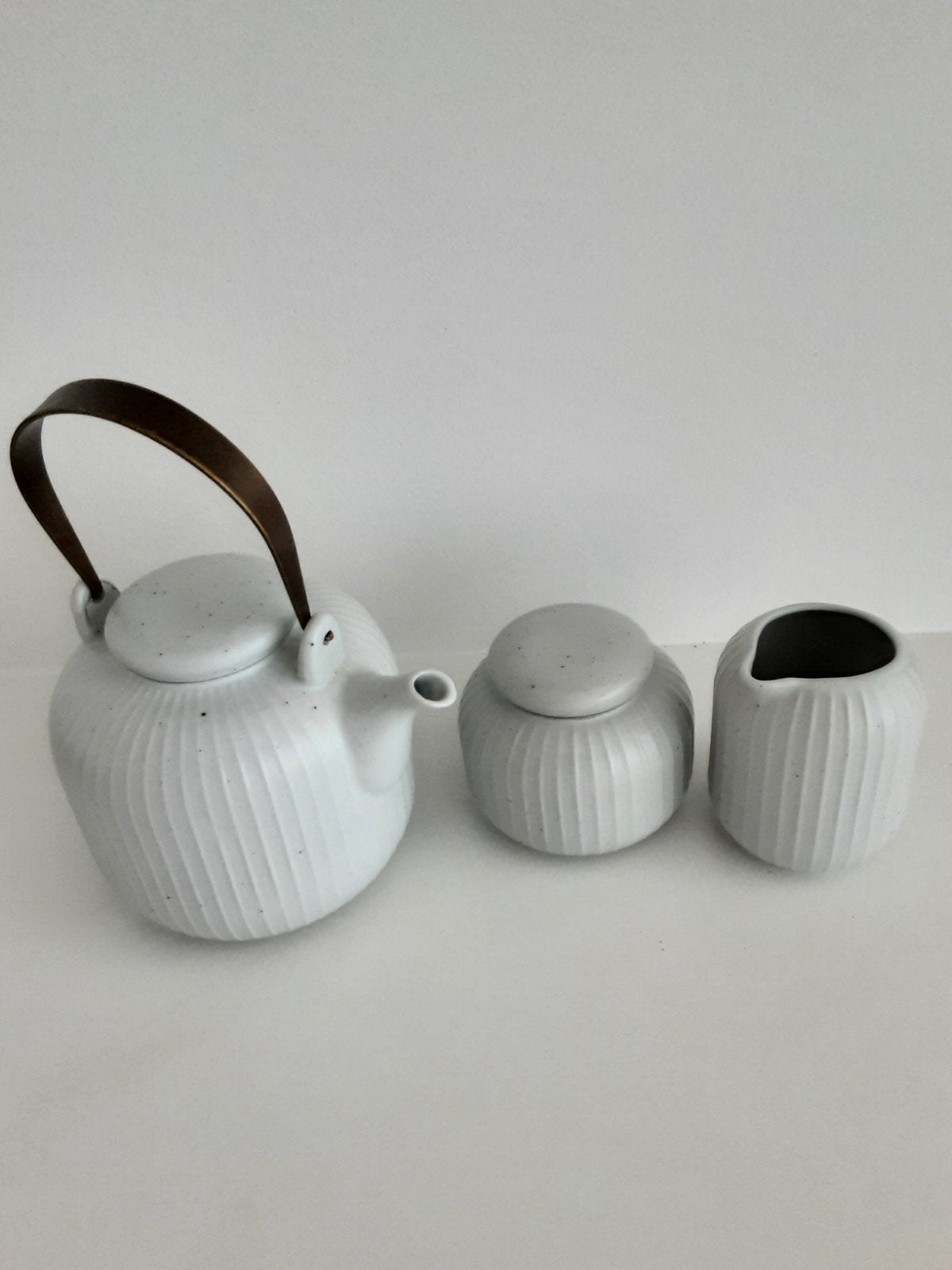 Theepot, melkkan en suikerpot, grijs, Salt&Pepper, Overige typen, Nieuw, Ophalen of Verzenden, Overige stijlen