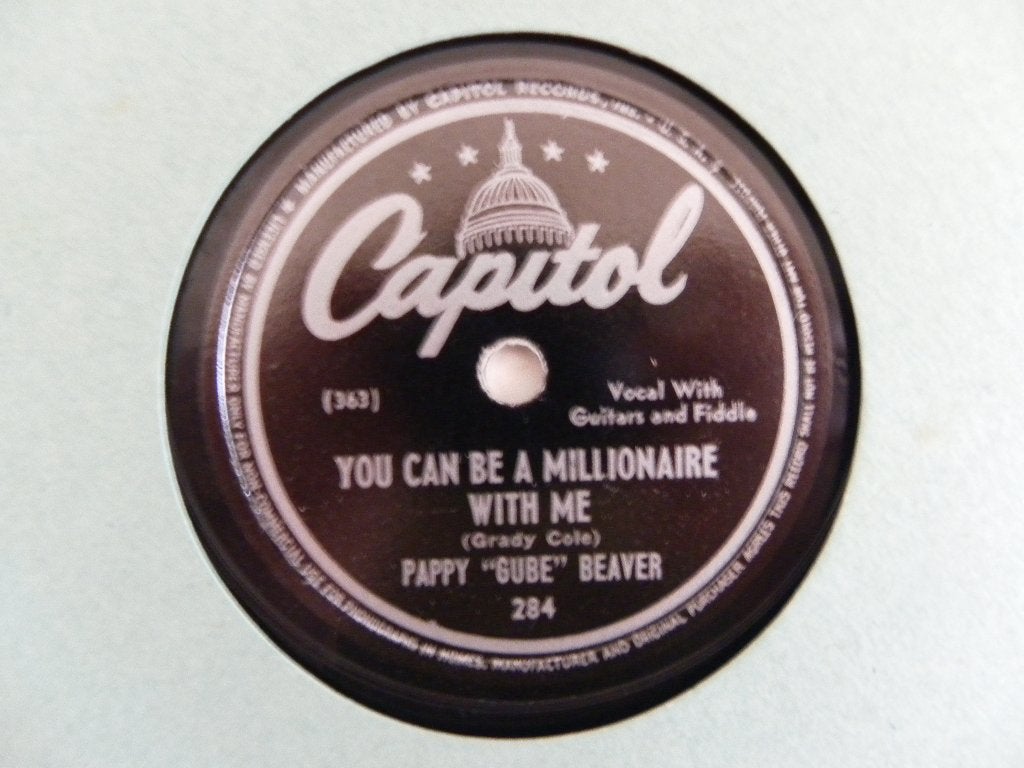 78 Toerenplaat Pappy Gube Beaver - Automobile Of Life, Gebruikt, 10 inch, Originele persing, Ophalen of Verzenden