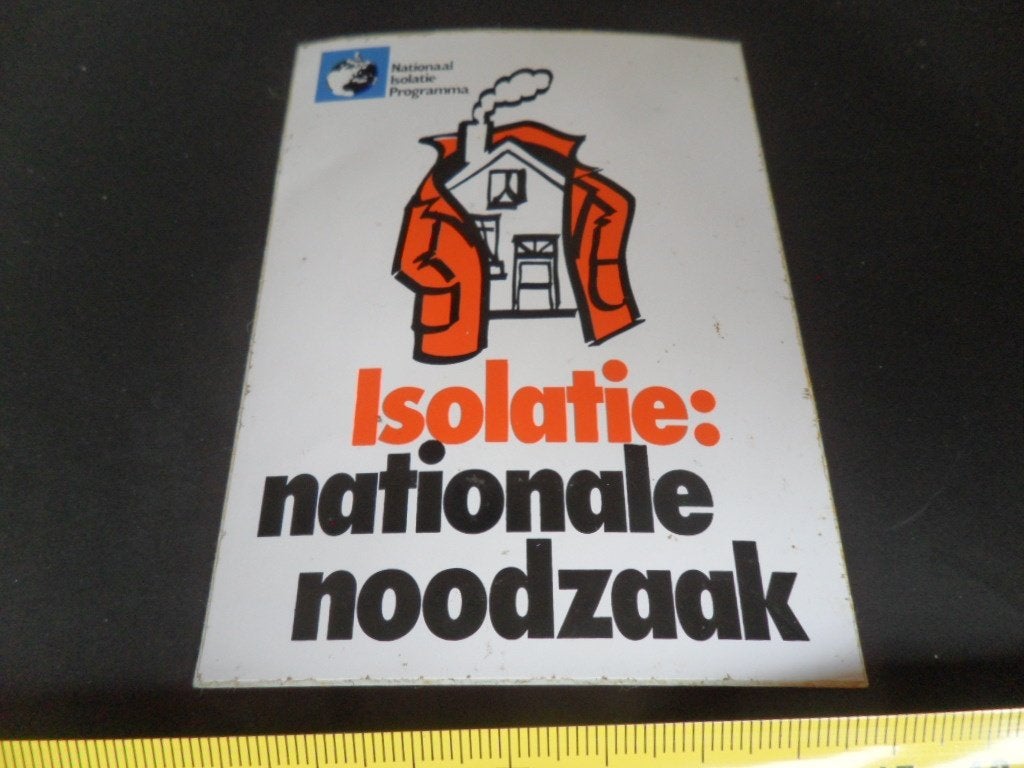 sticker isolatie: nationale noodzaak, Ophalen of Verzenden, Zo goed als nieuw