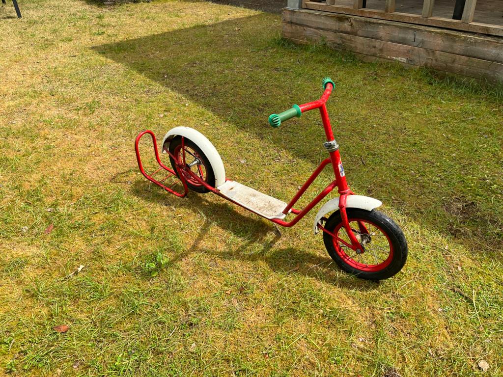 Vintage kinderstep rood, Ophalen, Gebruikt, Gewone step