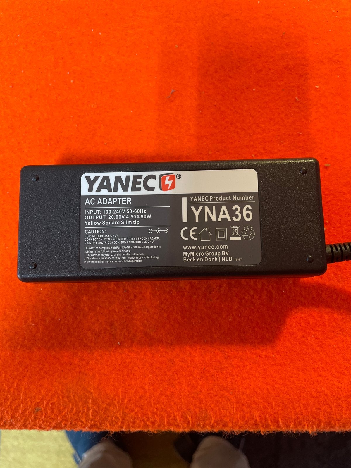 Nieuwe Yanec AC Adapter Oplader - YNA36 (20V, 4.5A, 90W), Yanec, Nieuw, Ophalen of Verzenden, Nvt