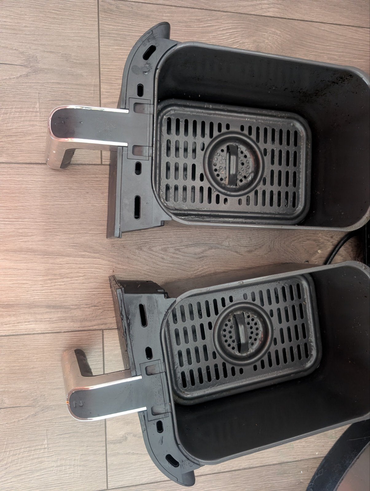 Dual bakjes voor Ninja airfryer, Ophalen of Verzenden, Zo goed als nieuw, Kunststof, Minder dan 50 cm