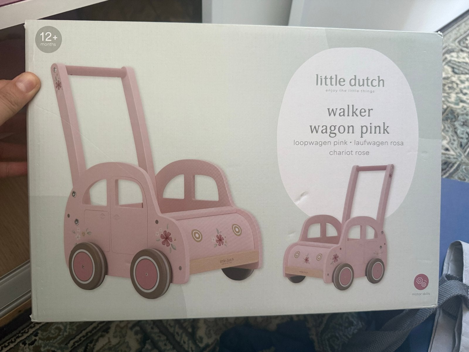 Little Dutch Houten Walker Roze - Nieuw in doos, Ophalen of Verzenden, Nieuw, Auto, Met wieltjes