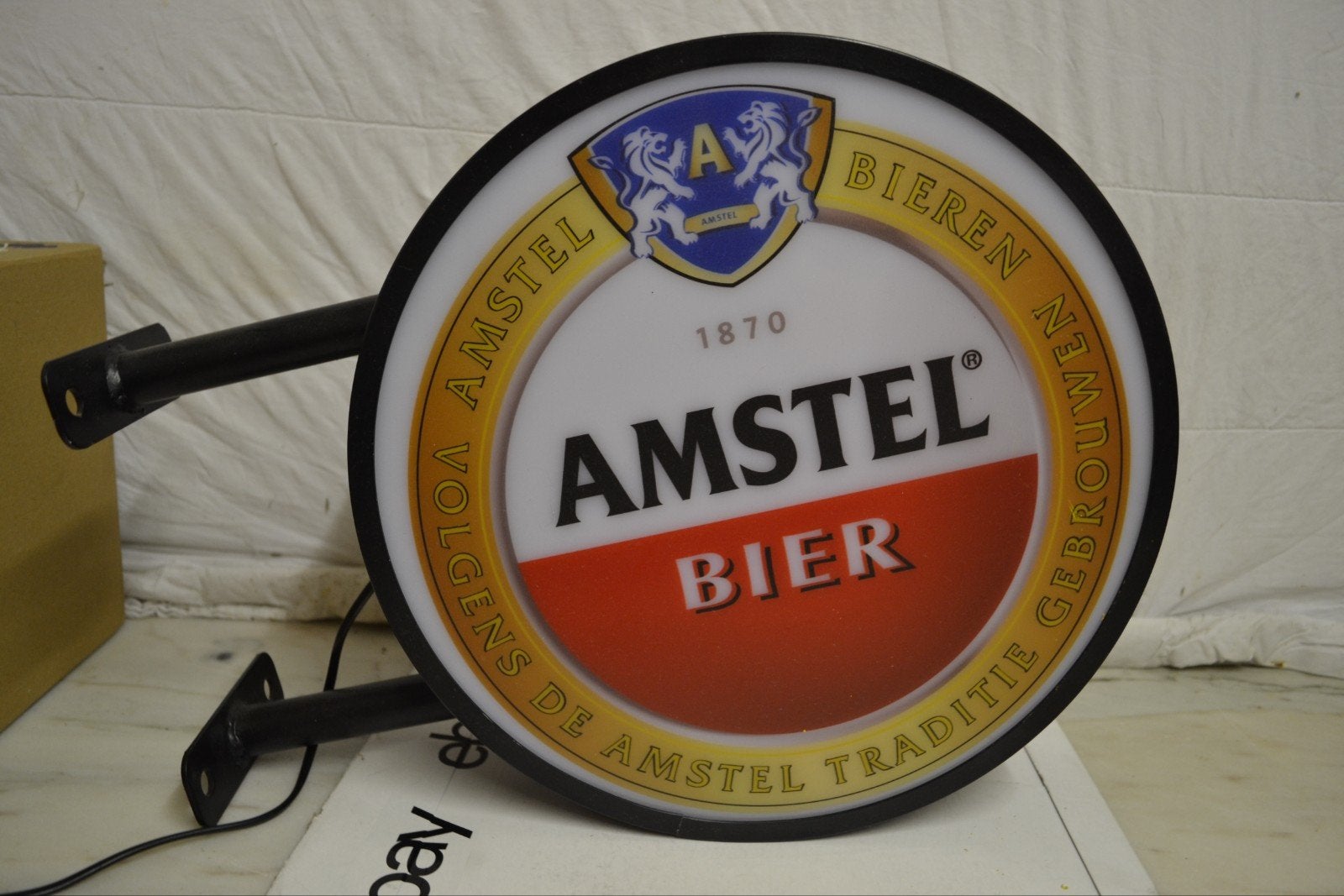Amstel Bier Lichtbak - Reclamebord, Ophalen of Verzenden, Gebruikt, Lichtbak of (neon) lamp