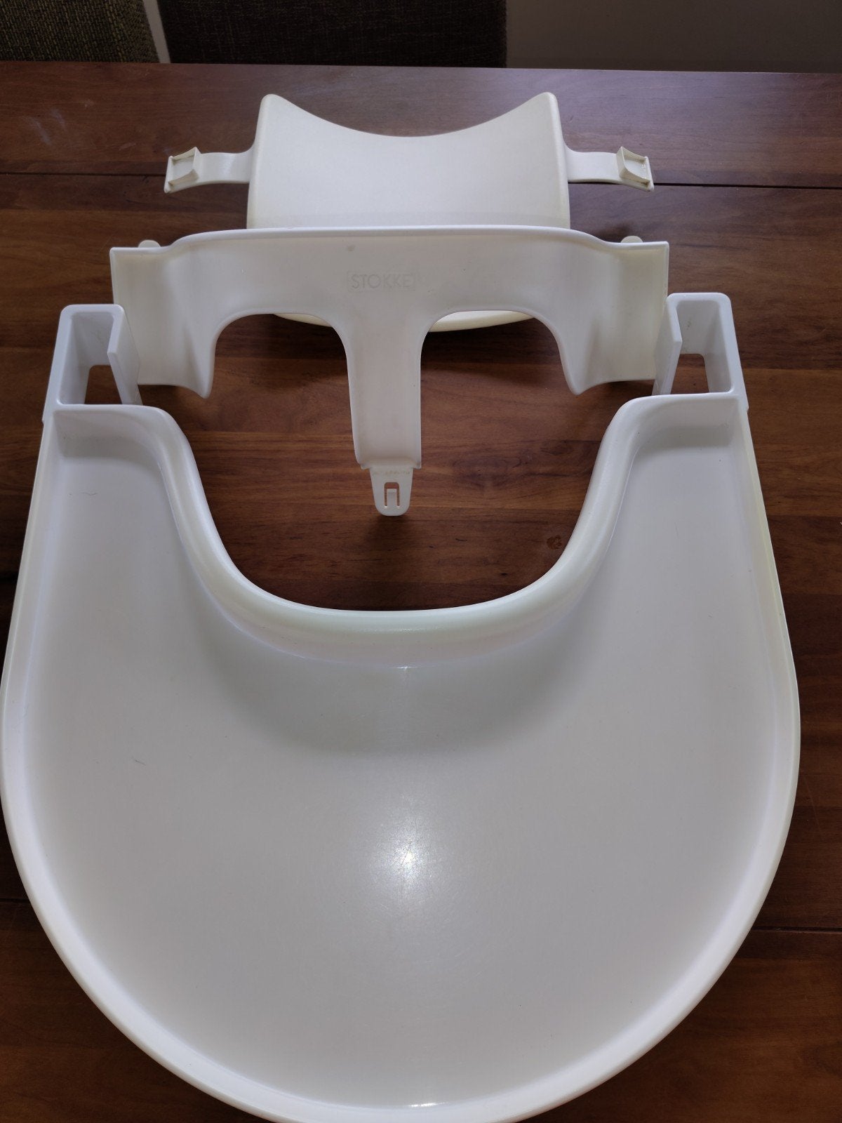 Babyzit +tafel voor Stokke stoel+ stoelkussens, Kinderen en Baby's, Kinderstoelen, Ophalen, Gebruikt, Meegroeistoel