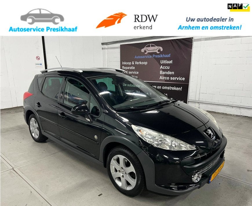 Peugeot 207 SW Outdoor 1.6 VTi HALF-LEDER / NAP / PANODAK, Gebruikt, 4 cilinders, Leder en Stof, Origineel Nederlands