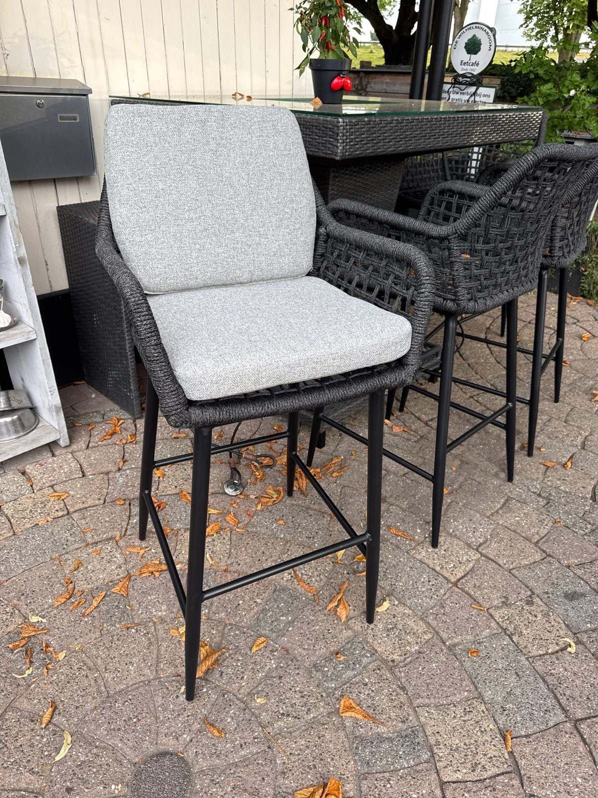 Moderne barkrukken met rugleuning en armleuningen, Ophalen, Met voetsteun, Nieuw, 90 cm of meer