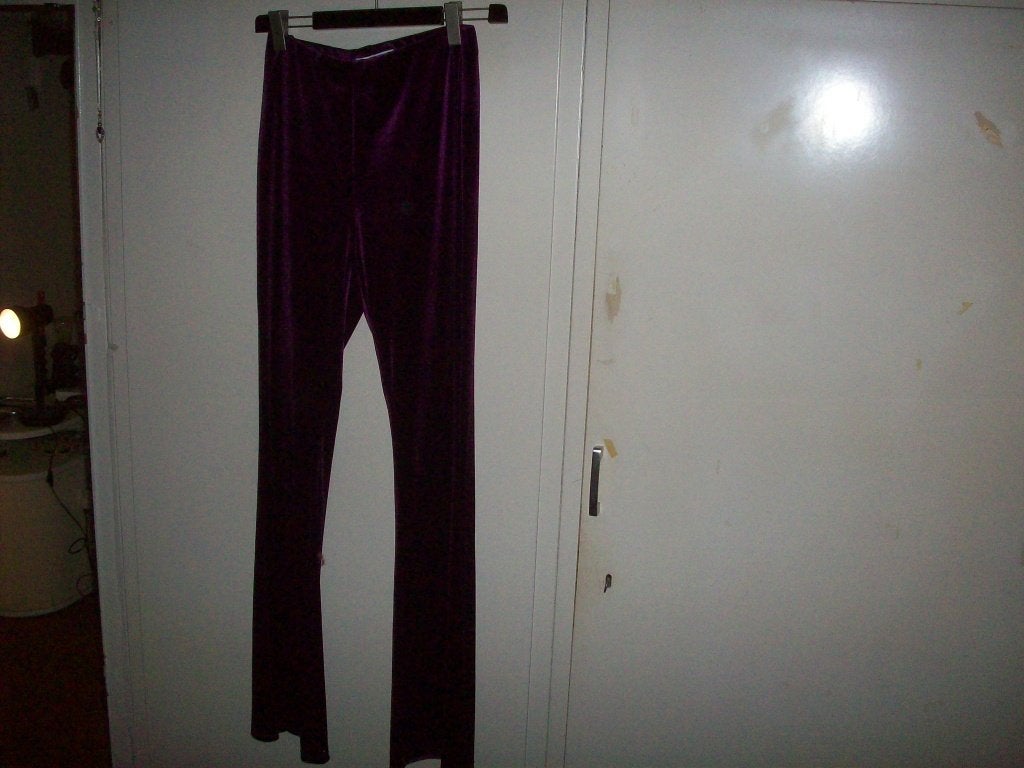 Damens half  legging broek ,, Ophalen, Paars, Maat 42/44 (L), Zo goed als nieuw
